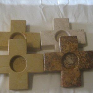 Marble Tea Light Candle Holders